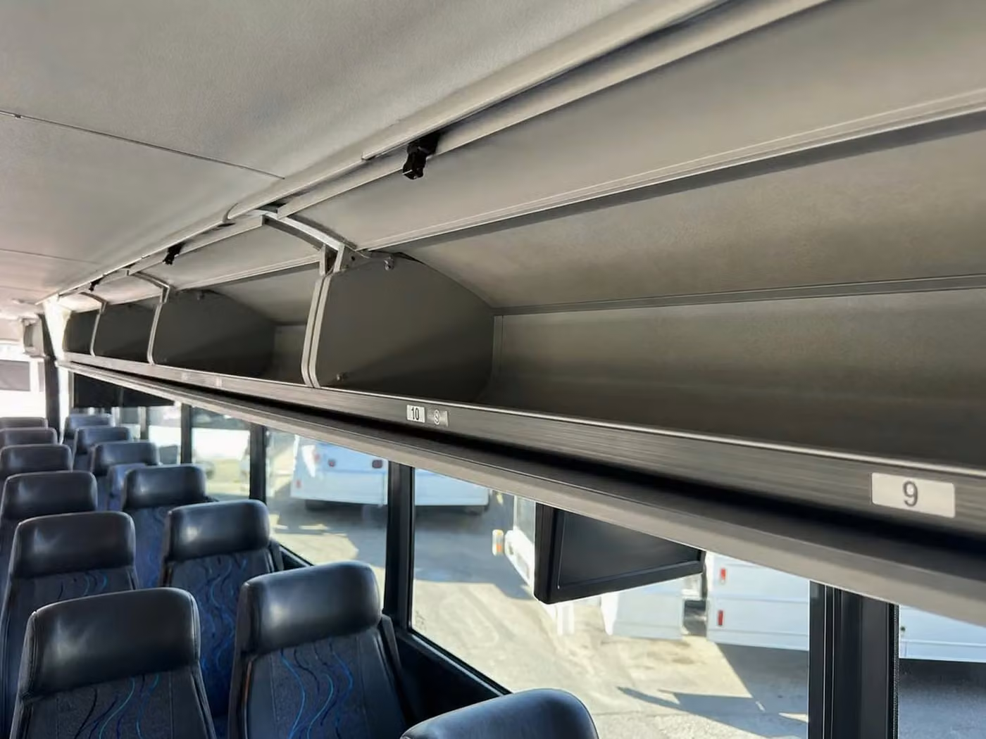 torrington 18 passenger minibus overhead storage