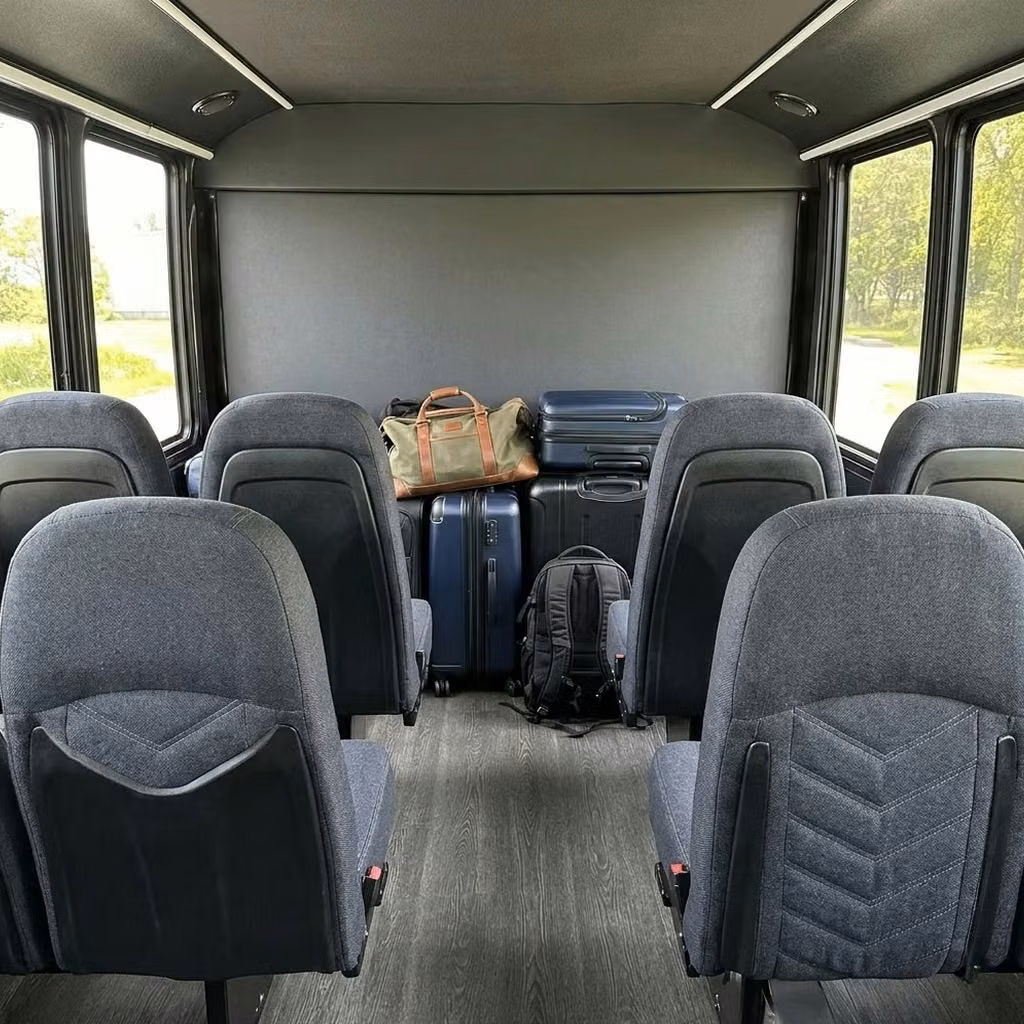 torrington 25 passenger minibus luggage area