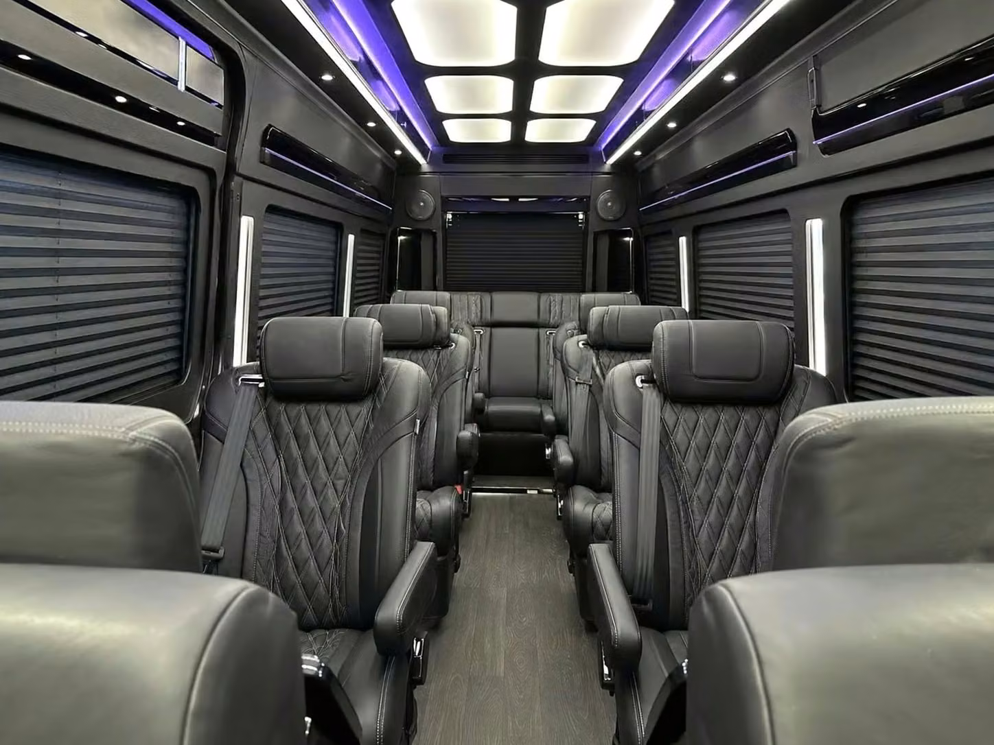 torrington sprinter van rental with driver reclining seats
