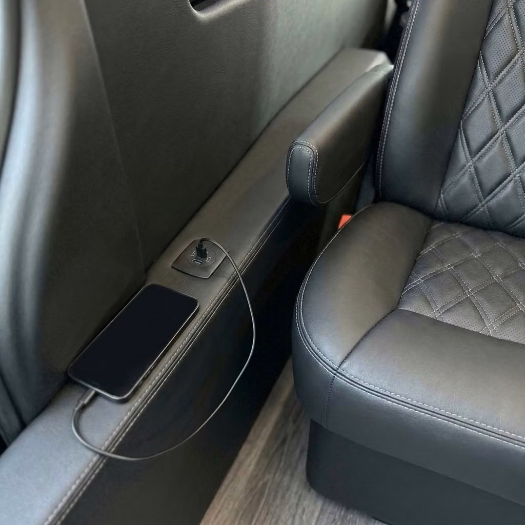 torrington sprinter van rental with driver usb charging