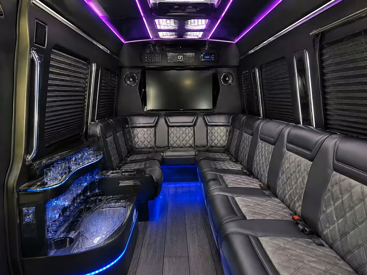 torrington wedding buses with a c wifi power outlets and onboard restrooms